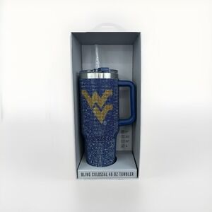 West Virginia Mountaineers Bling Colossal 46oz Tumbler Rhinestone NCAA Football